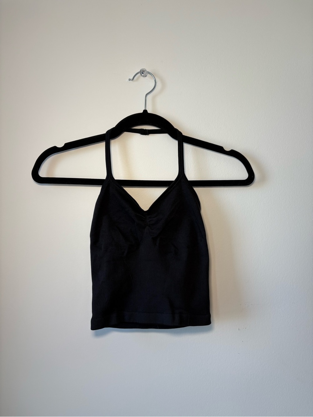 Black Halter V neck
